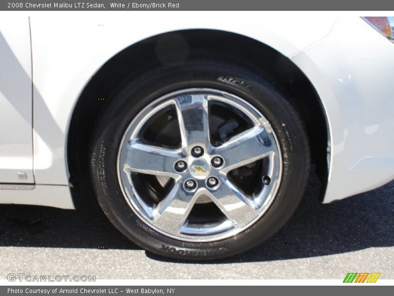 White / Ebony/Brick Red 2008 Chevrolet Malibu LTZ Sedan