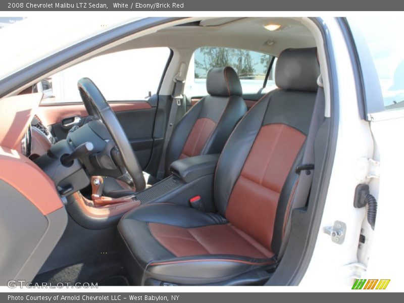  2008 Malibu LTZ Sedan Ebony/Brick Red Interior