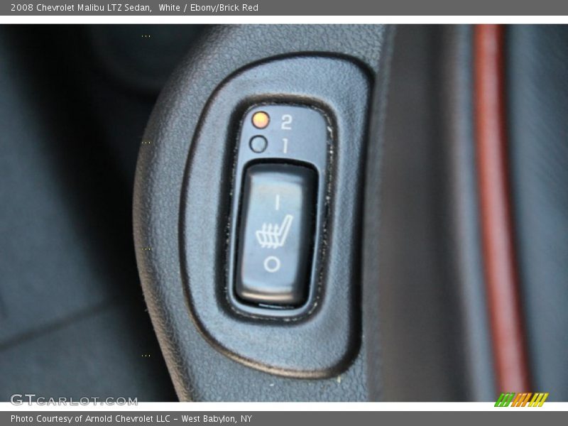White / Ebony/Brick Red 2008 Chevrolet Malibu LTZ Sedan