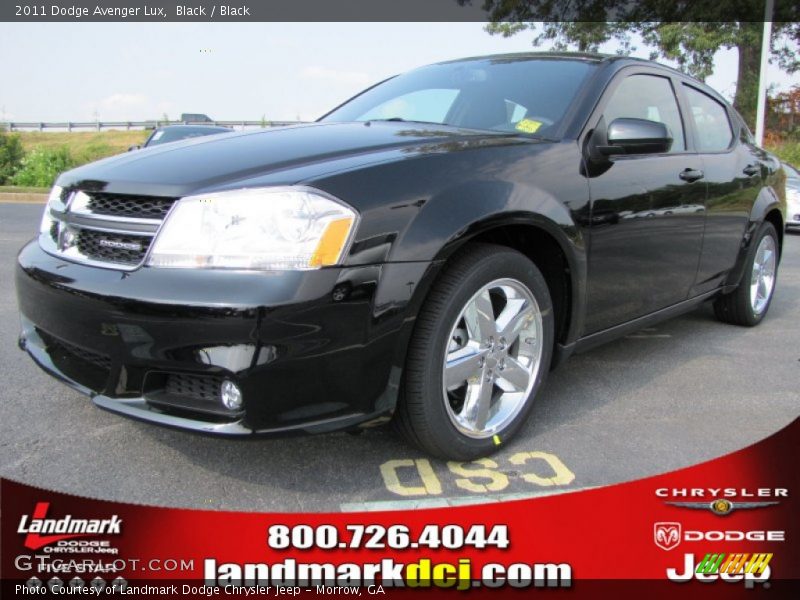 Black / Black 2011 Dodge Avenger Lux