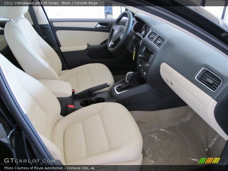 Black / Cornsilk Beige 2012 Volkswagen Jetta SE Sedan