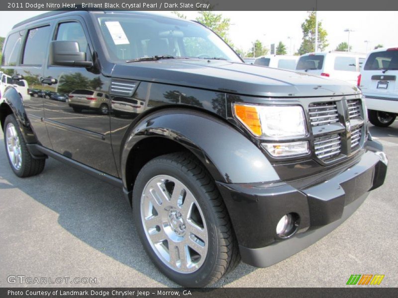 Brilliant Black Crystal Pearl / Dark Slate Gray 2011 Dodge Nitro Heat