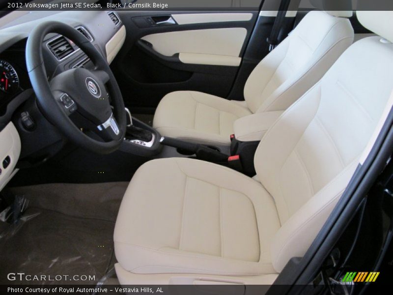 Black / Cornsilk Beige 2012 Volkswagen Jetta SE Sedan