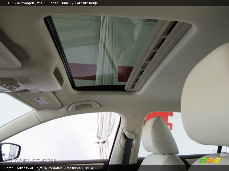 Black / Cornsilk Beige 2012 Volkswagen Jetta SE Sedan
