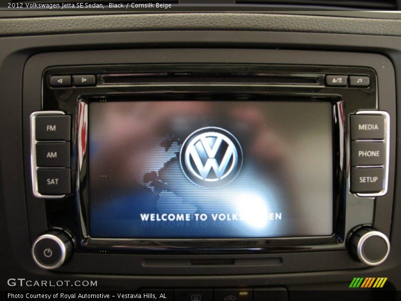 Black / Cornsilk Beige 2012 Volkswagen Jetta SE Sedan