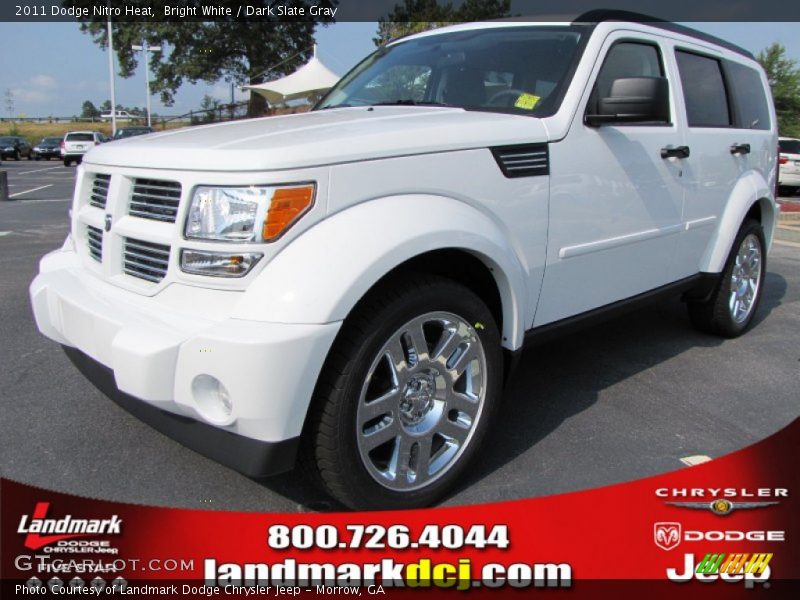 Bright White / Dark Slate Gray 2011 Dodge Nitro Heat