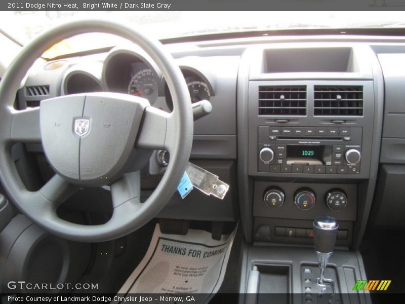 Bright White / Dark Slate Gray 2011 Dodge Nitro Heat