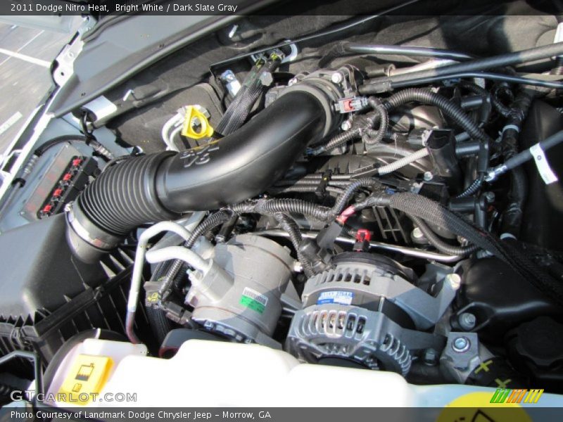 Bright White / Dark Slate Gray 2011 Dodge Nitro Heat