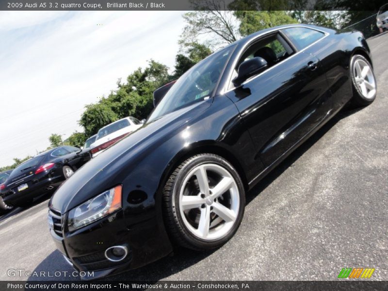 Brilliant Black / Black 2009 Audi A5 3.2 quattro Coupe