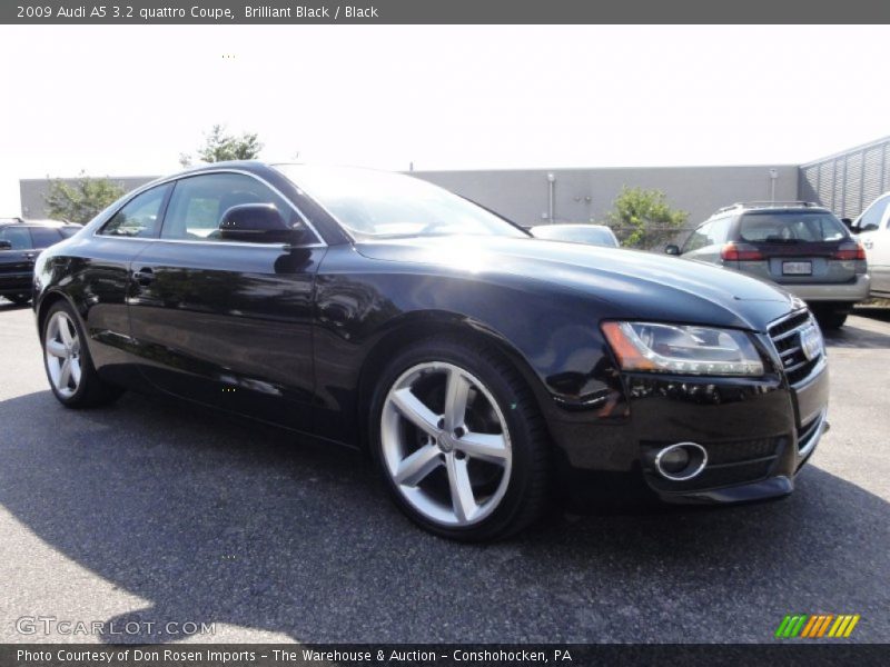 Brilliant Black / Black 2009 Audi A5 3.2 quattro Coupe