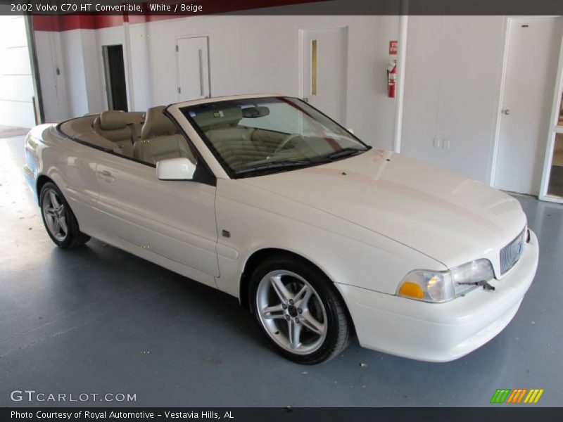 White / Beige 2002 Volvo C70 HT Convertible