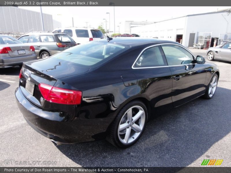 Brilliant Black / Black 2009 Audi A5 3.2 quattro Coupe