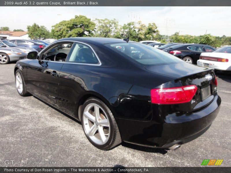 Brilliant Black / Black 2009 Audi A5 3.2 quattro Coupe