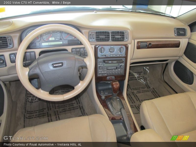 White / Beige 2002 Volvo C70 HT Convertible