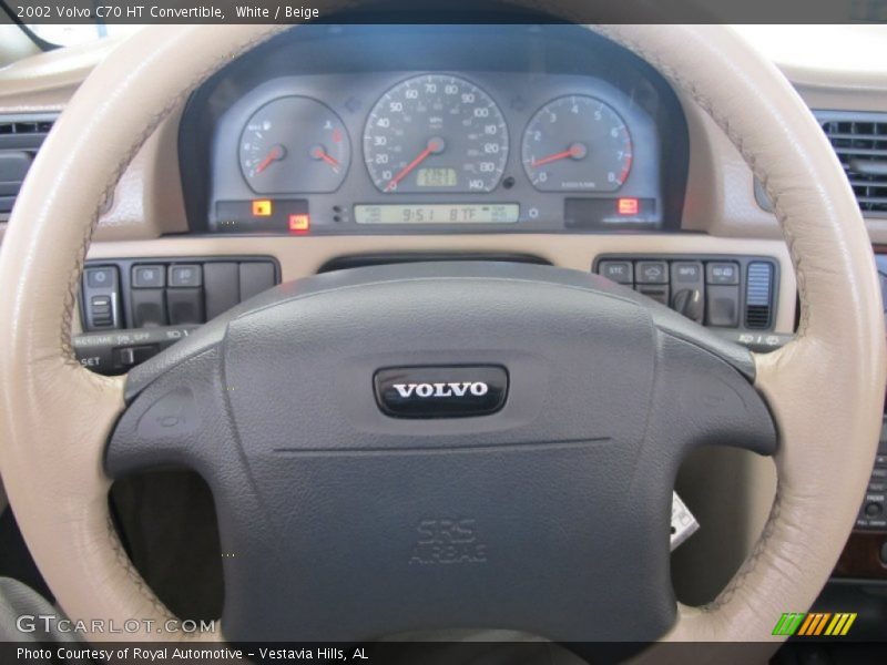 White / Beige 2002 Volvo C70 HT Convertible
