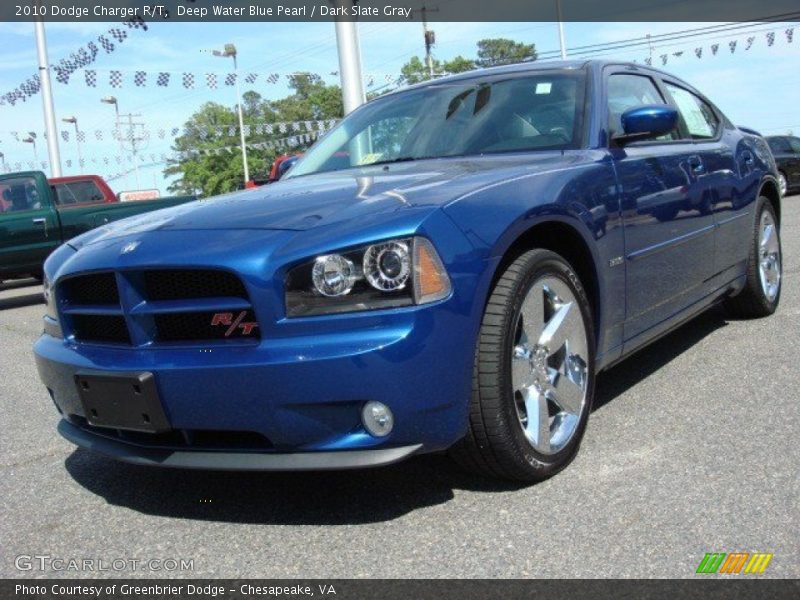 Deep Water Blue Pearl / Dark Slate Gray 2010 Dodge Charger R/T