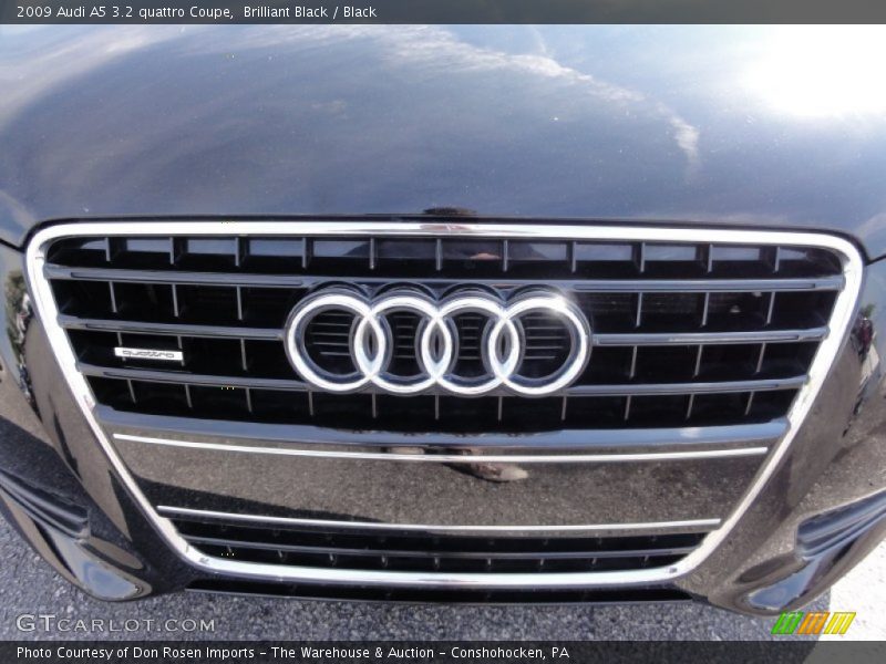 Brilliant Black / Black 2009 Audi A5 3.2 quattro Coupe