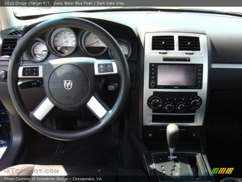 Deep Water Blue Pearl / Dark Slate Gray 2010 Dodge Charger R/T
