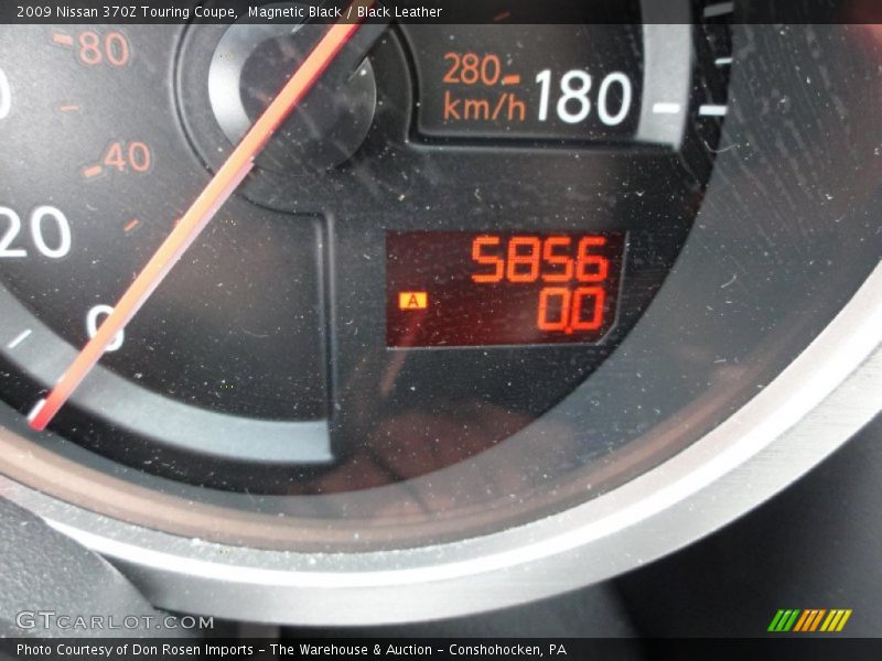 Magnetic Black / Black Leather 2009 Nissan 370Z Touring Coupe