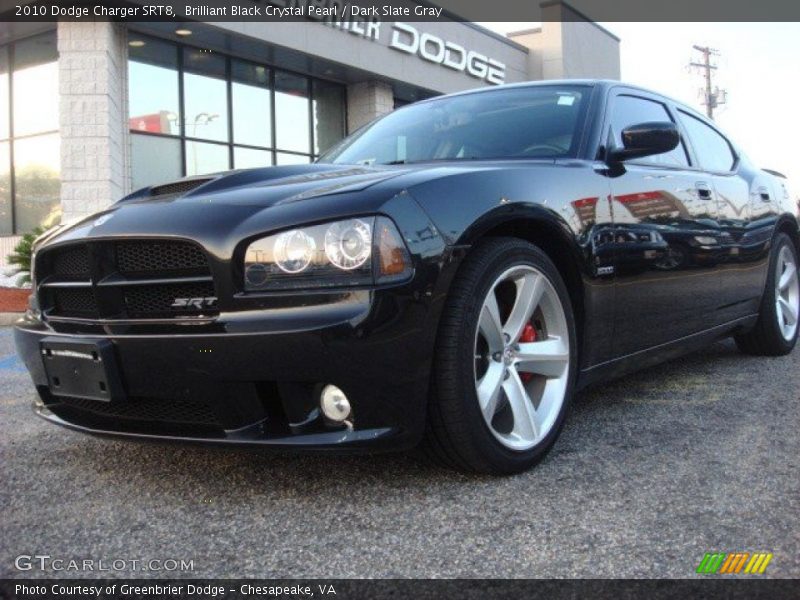 Brilliant Black Crystal Pearl / Dark Slate Gray 2010 Dodge Charger SRT8