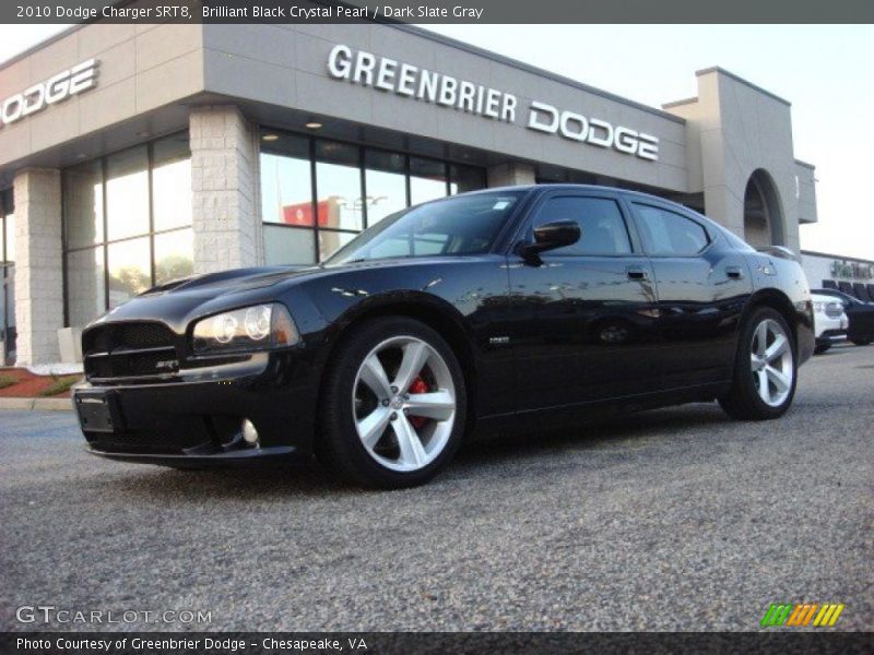 Brilliant Black Crystal Pearl / Dark Slate Gray 2010 Dodge Charger SRT8
