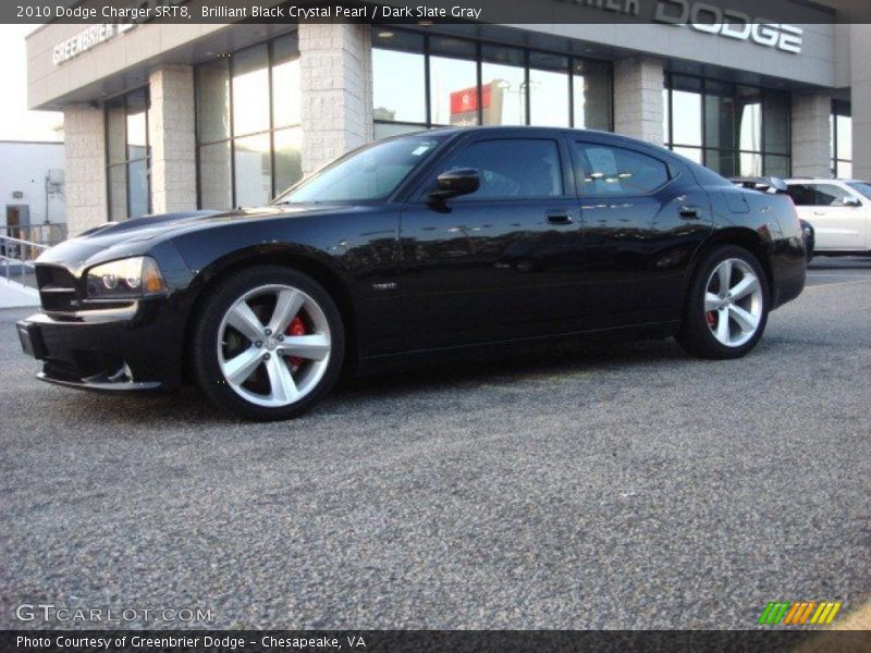 Brilliant Black Crystal Pearl / Dark Slate Gray 2010 Dodge Charger SRT8