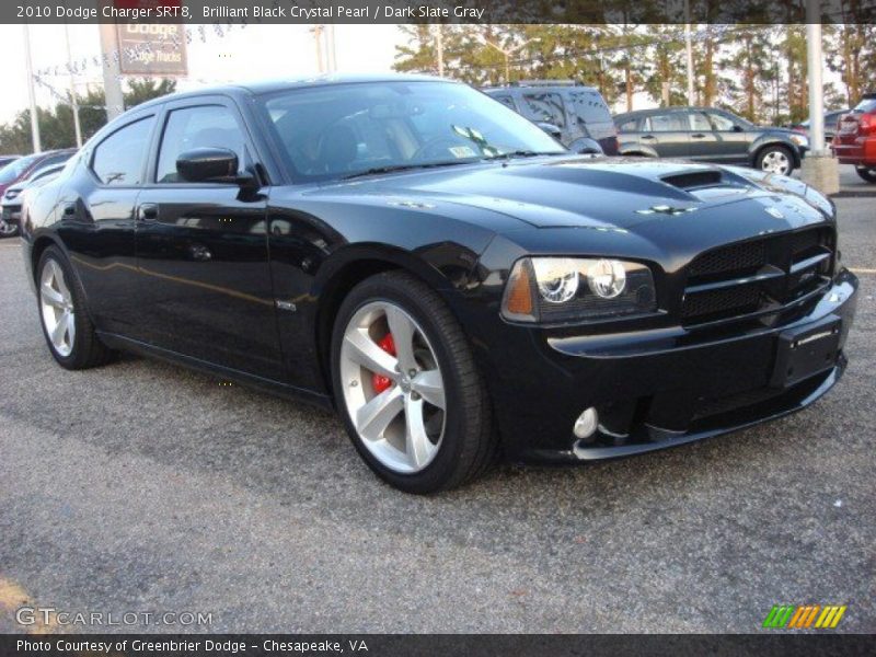 Brilliant Black Crystal Pearl / Dark Slate Gray 2010 Dodge Charger SRT8
