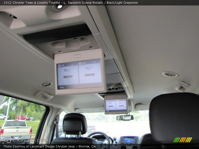 Sapphire Crystal Metallic / Black/Light Graystone 2012 Chrysler Town & Country Touring - L