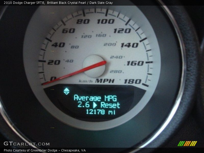 Brilliant Black Crystal Pearl / Dark Slate Gray 2010 Dodge Charger SRT8
