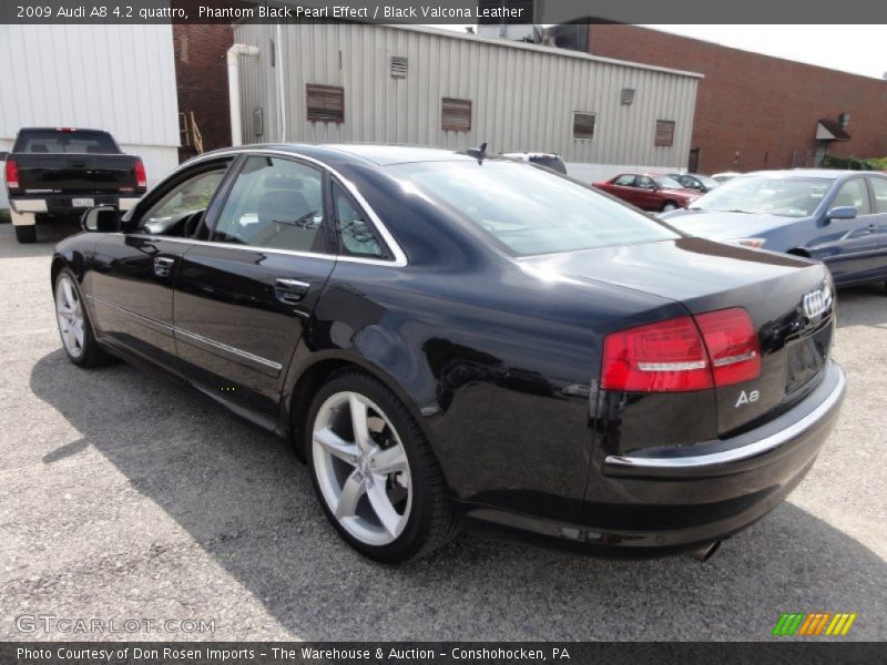 Phantom Black Pearl Effect / Black Valcona Leather 2009 Audi A8 4.2 quattro