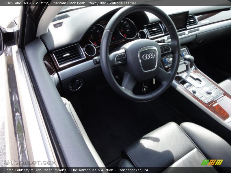 Phantom Black Pearl Effect / Black Valcona Leather 2009 Audi A8 4.2 quattro