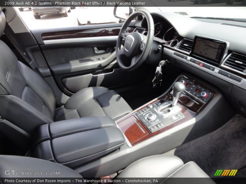  2009 A8 4.2 quattro Black Valcona Leather Interior