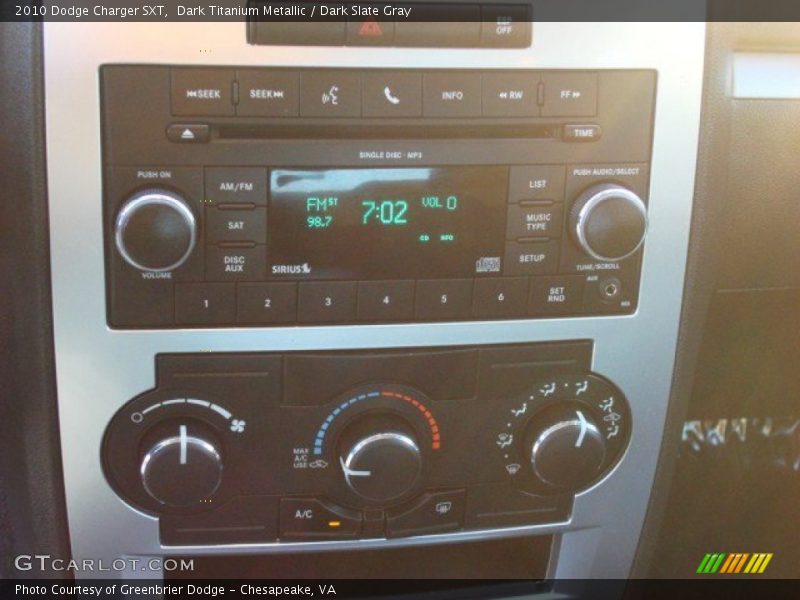 Dark Titanium Metallic / Dark Slate Gray 2010 Dodge Charger SXT