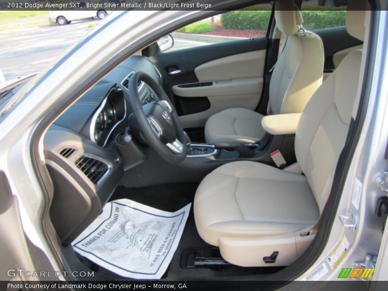  2012 Avenger SXT Black/Light Frost Beige Interior