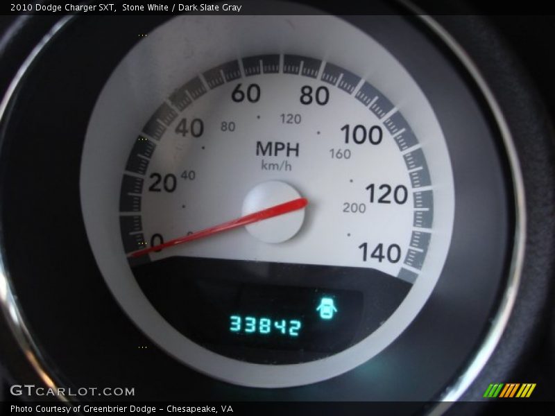 Stone White / Dark Slate Gray 2010 Dodge Charger SXT