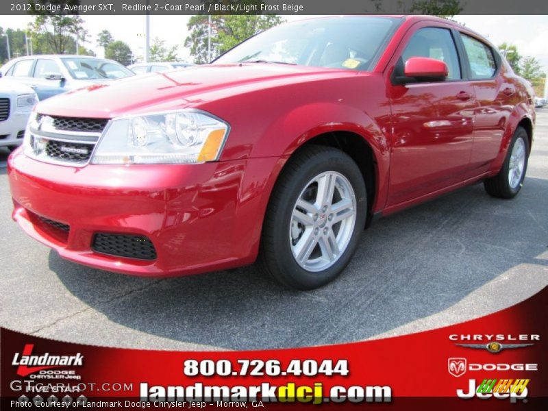 Redline 2-Coat Pearl / Black/Light Frost Beige 2012 Dodge Avenger SXT