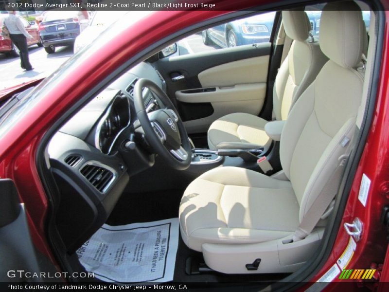  2012 Avenger SXT Black/Light Frost Beige Interior