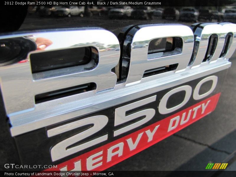 Black / Dark Slate/Medium Graystone 2012 Dodge Ram 2500 HD Big Horn Crew Cab 4x4
