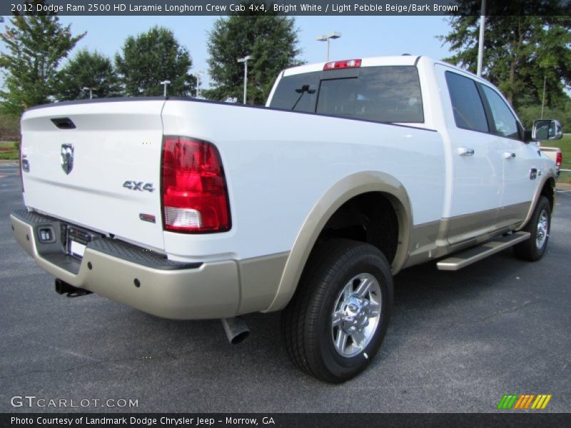 Bright White / Light Pebble Beige/Bark Brown 2012 Dodge Ram 2500 HD Laramie Longhorn Crew Cab 4x4
