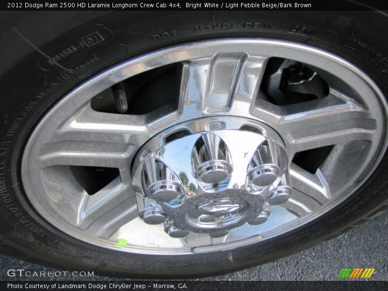 Bright White / Light Pebble Beige/Bark Brown 2012 Dodge Ram 2500 HD Laramie Longhorn Crew Cab 4x4