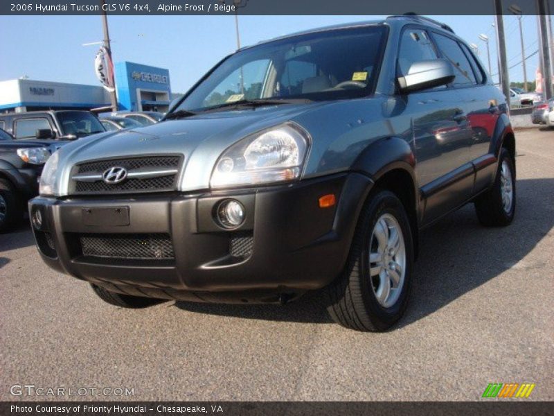 Alpine Frost / Beige 2006 Hyundai Tucson GLS V6 4x4