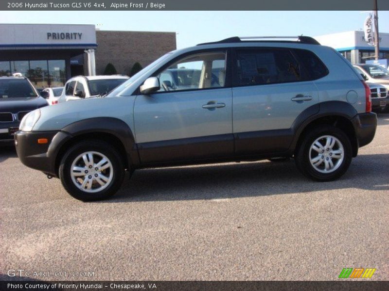 Alpine Frost / Beige 2006 Hyundai Tucson GLS V6 4x4