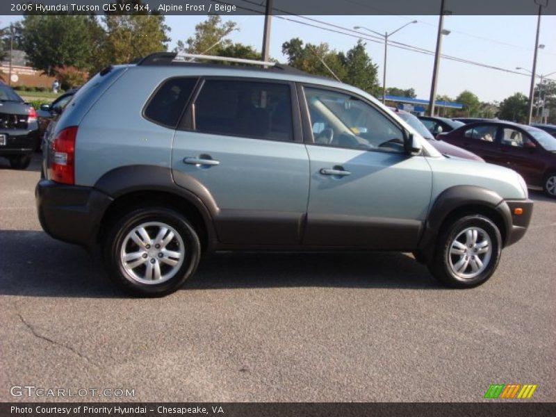 Alpine Frost / Beige 2006 Hyundai Tucson GLS V6 4x4