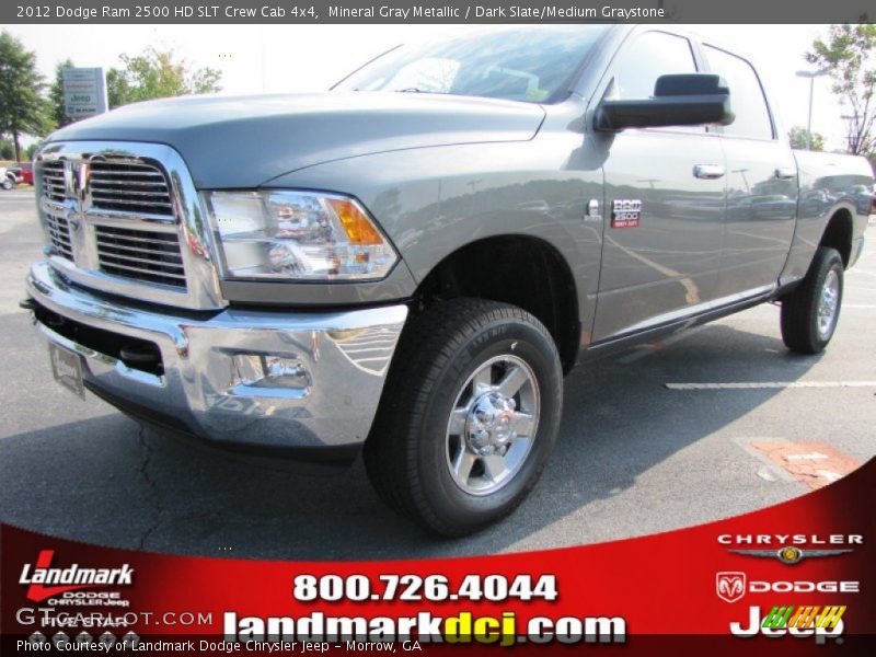 Mineral Gray Metallic / Dark Slate/Medium Graystone 2012 Dodge Ram 2500 HD SLT Crew Cab 4x4