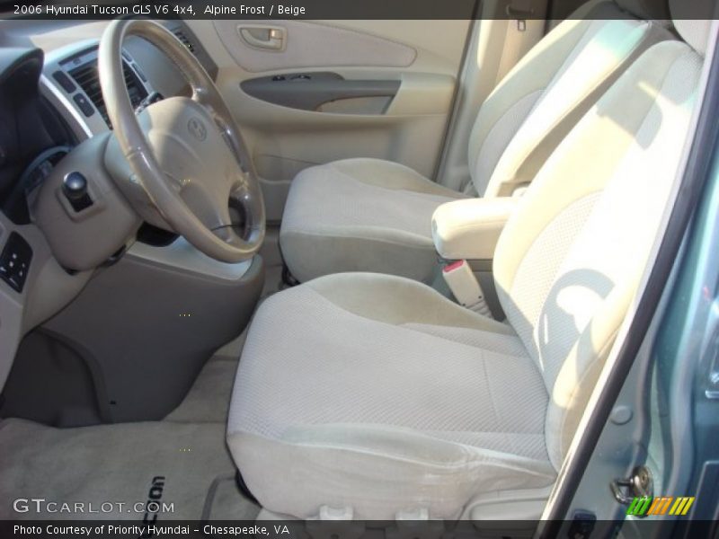 Alpine Frost / Beige 2006 Hyundai Tucson GLS V6 4x4