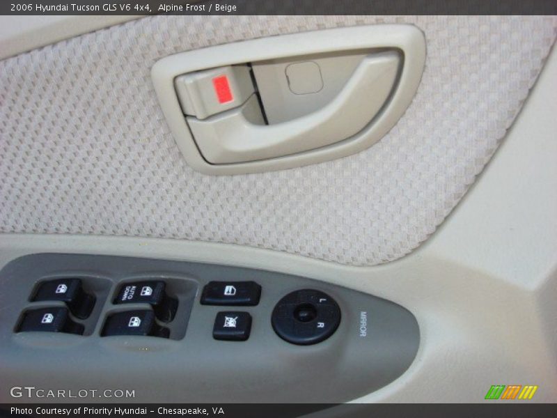 Alpine Frost / Beige 2006 Hyundai Tucson GLS V6 4x4