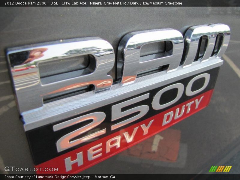 Mineral Gray Metallic / Dark Slate/Medium Graystone 2012 Dodge Ram 2500 HD SLT Crew Cab 4x4