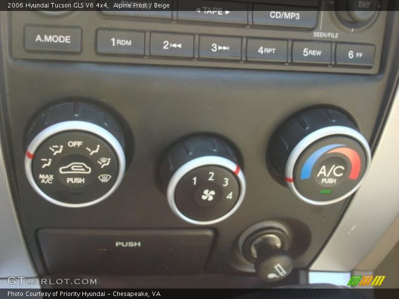 Alpine Frost / Beige 2006 Hyundai Tucson GLS V6 4x4