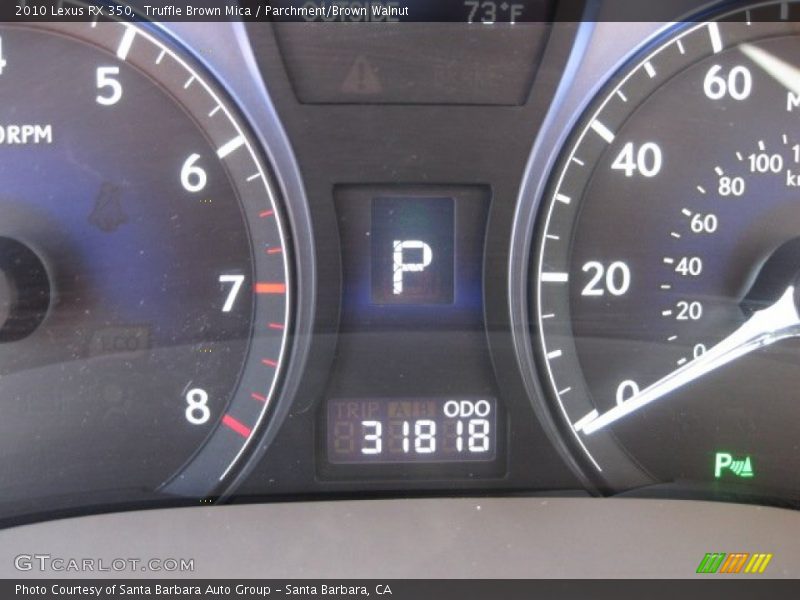 Truffle Brown Mica / Parchment/Brown Walnut 2010 Lexus RX 350