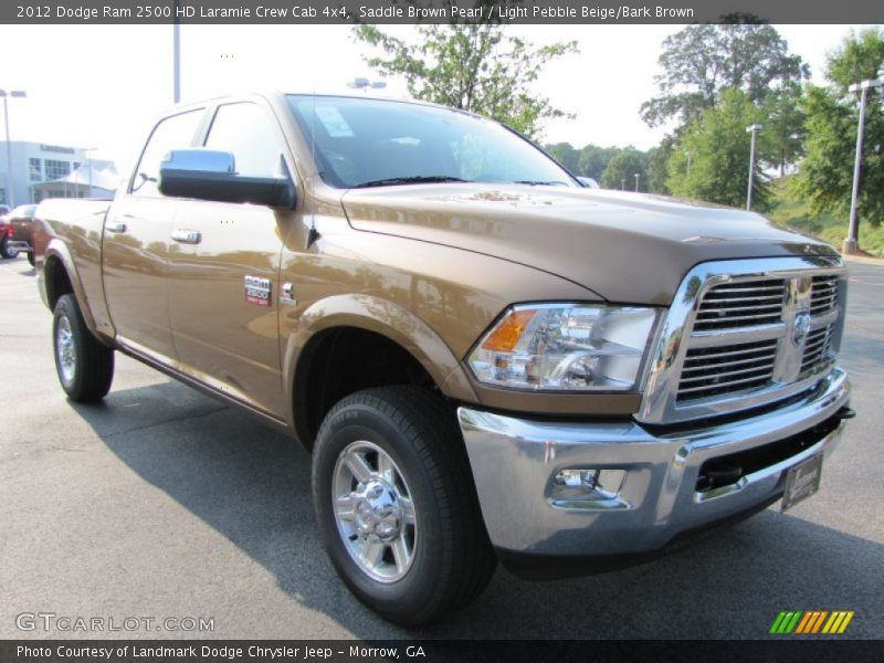Saddle Brown Pearl / Light Pebble Beige/Bark Brown 2012 Dodge Ram 2500 HD Laramie Crew Cab 4x4